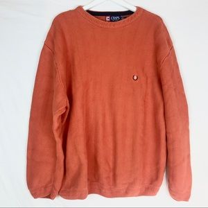 Burnt Orange Chaps Knit Sweater XXL